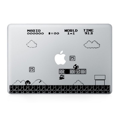 Super Mario World Macbook Kleur Sticker